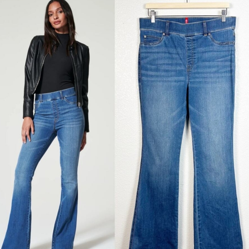 Spanx Kick Flare Women's Blue Jeans